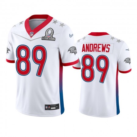 Tröjor Baltimore Ravens Mark Andrews 89 Game Vit 2022 AFC Pro Bowl - Män Tröjor Baltimore Ravens Mark Andrews 89 Game Vit 2022 AFC Pro Bowl - Män